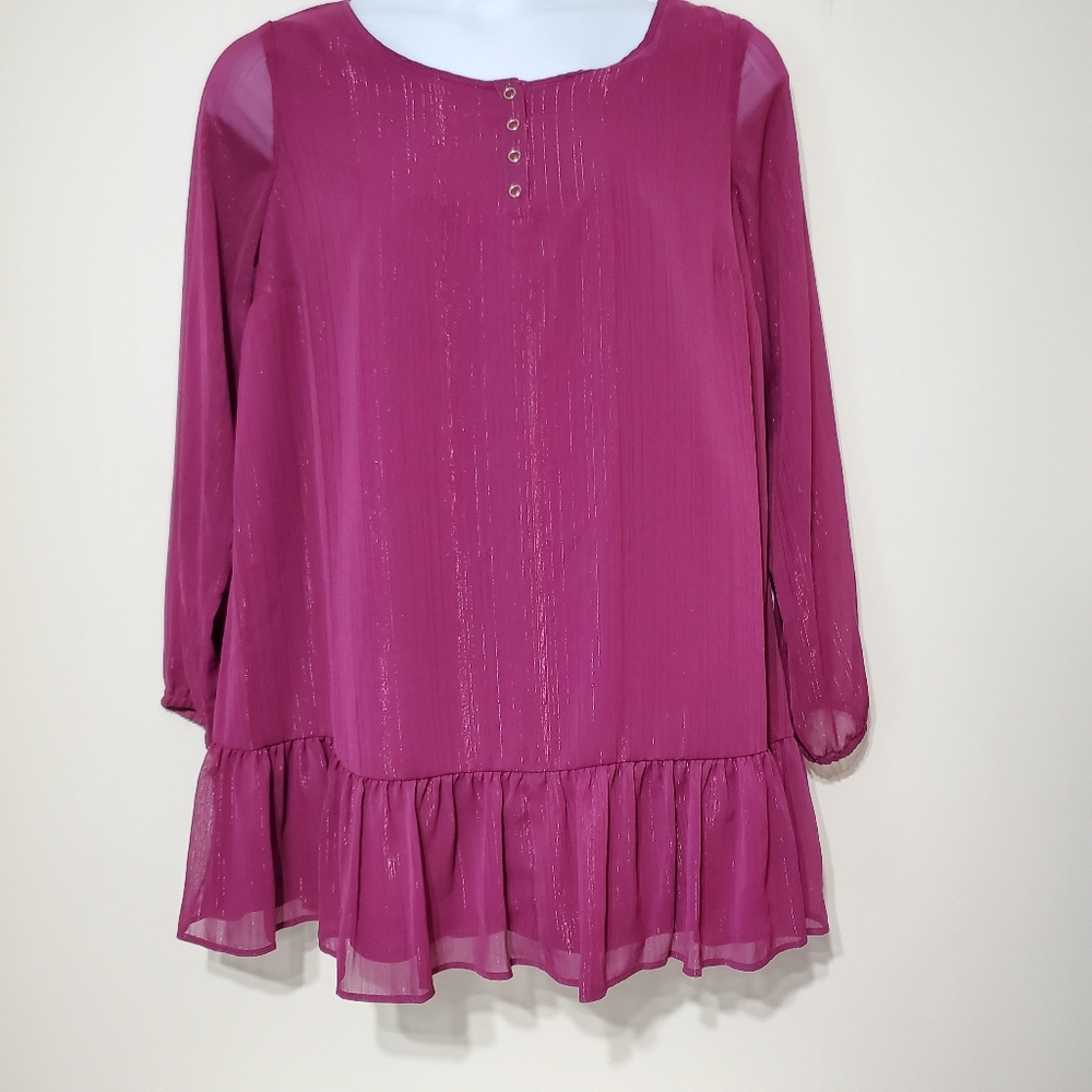 Isabel Maternity long sleeves tunic peplum top